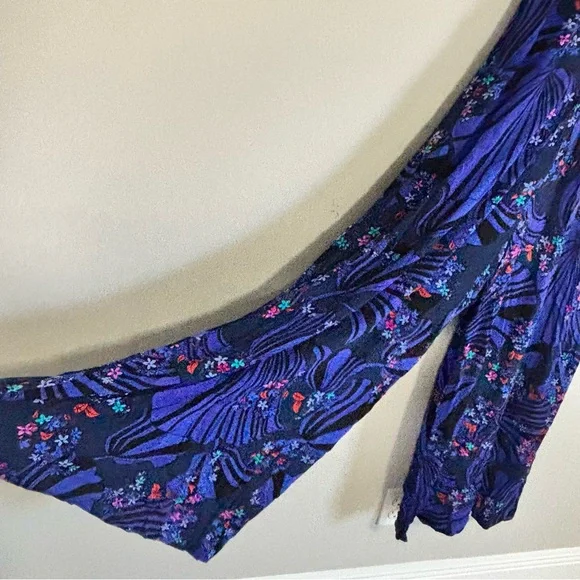 ANTHROPOLOGIE MOULINETTE SOEURS Women’s Blue BUTTERFLY GROVE Jumpsuit Size 0 - Picture 6 of 12